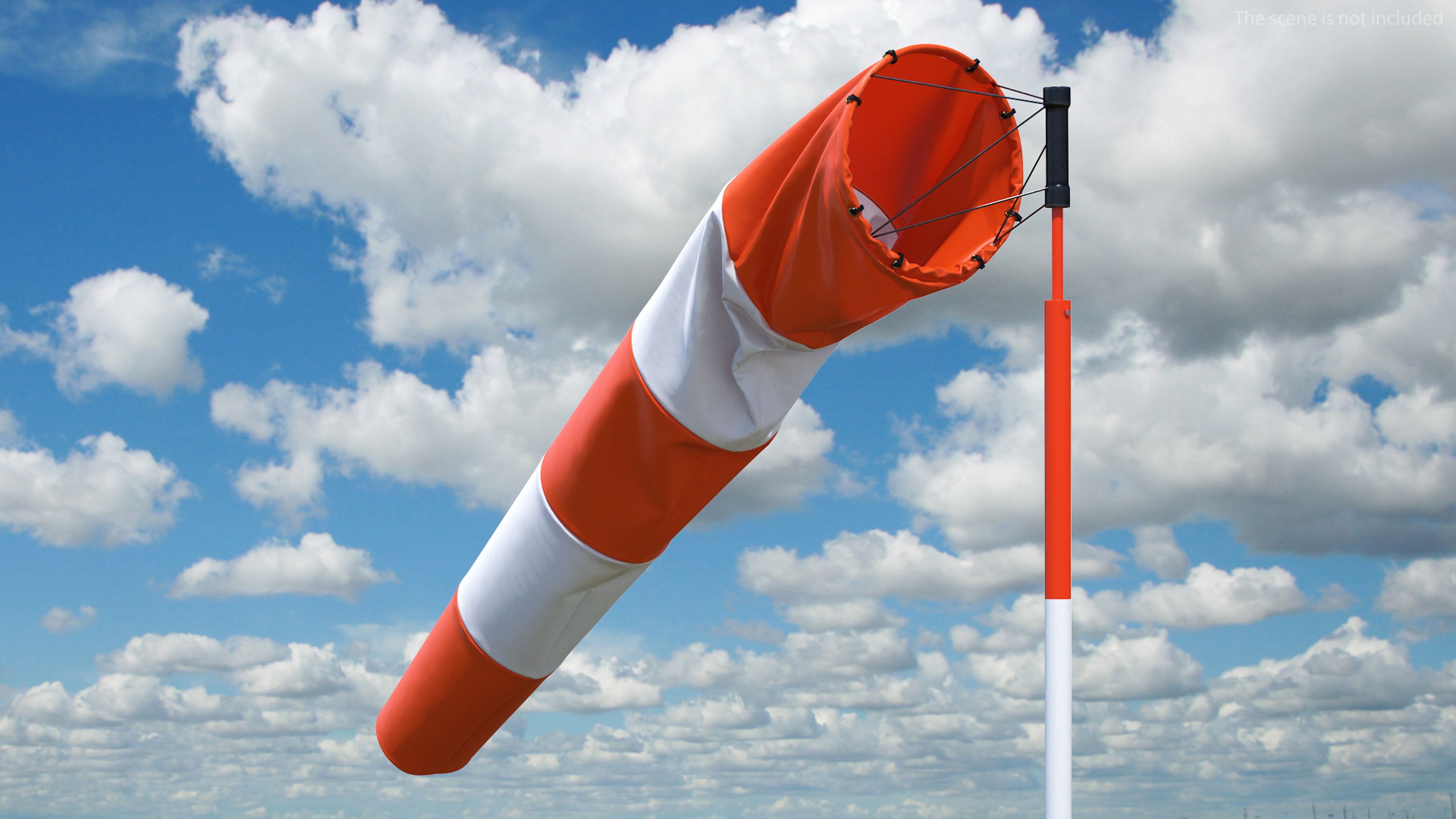 Windsock with Wind Speed 3 Knots 3D