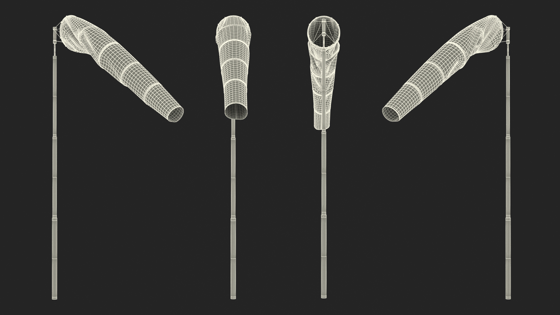 Windsock with Wind Speed 3 Knots 3D