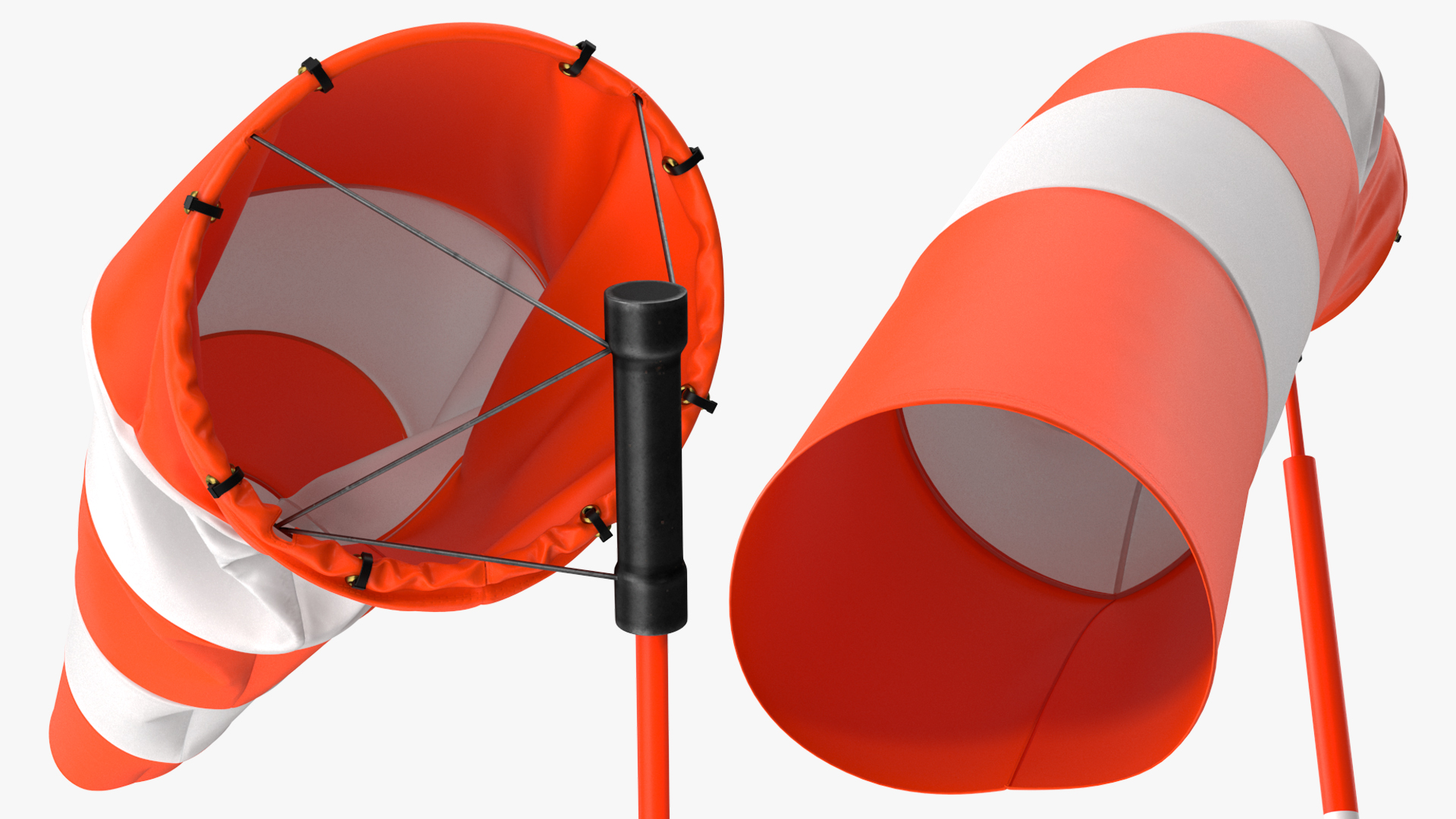 Windsock with Wind Speed 3 Knots 3D
