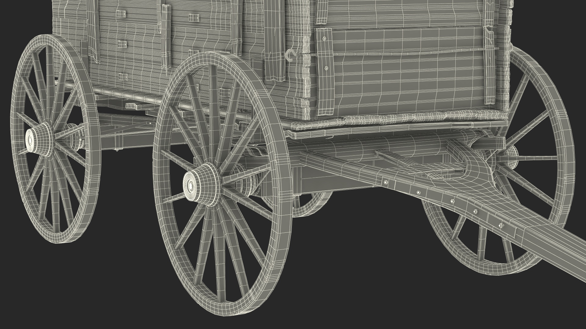 Old West Wagon 3D model