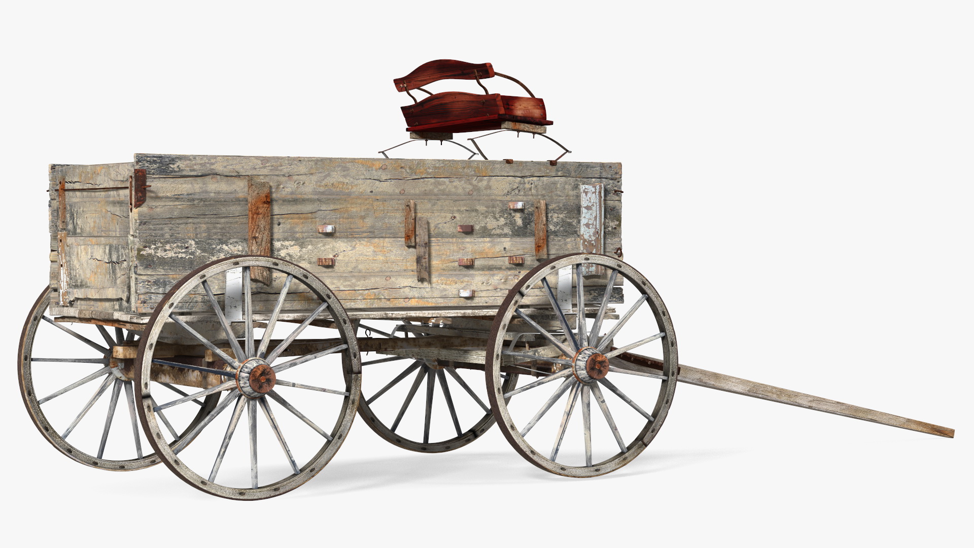 Old West Wagon 3D model