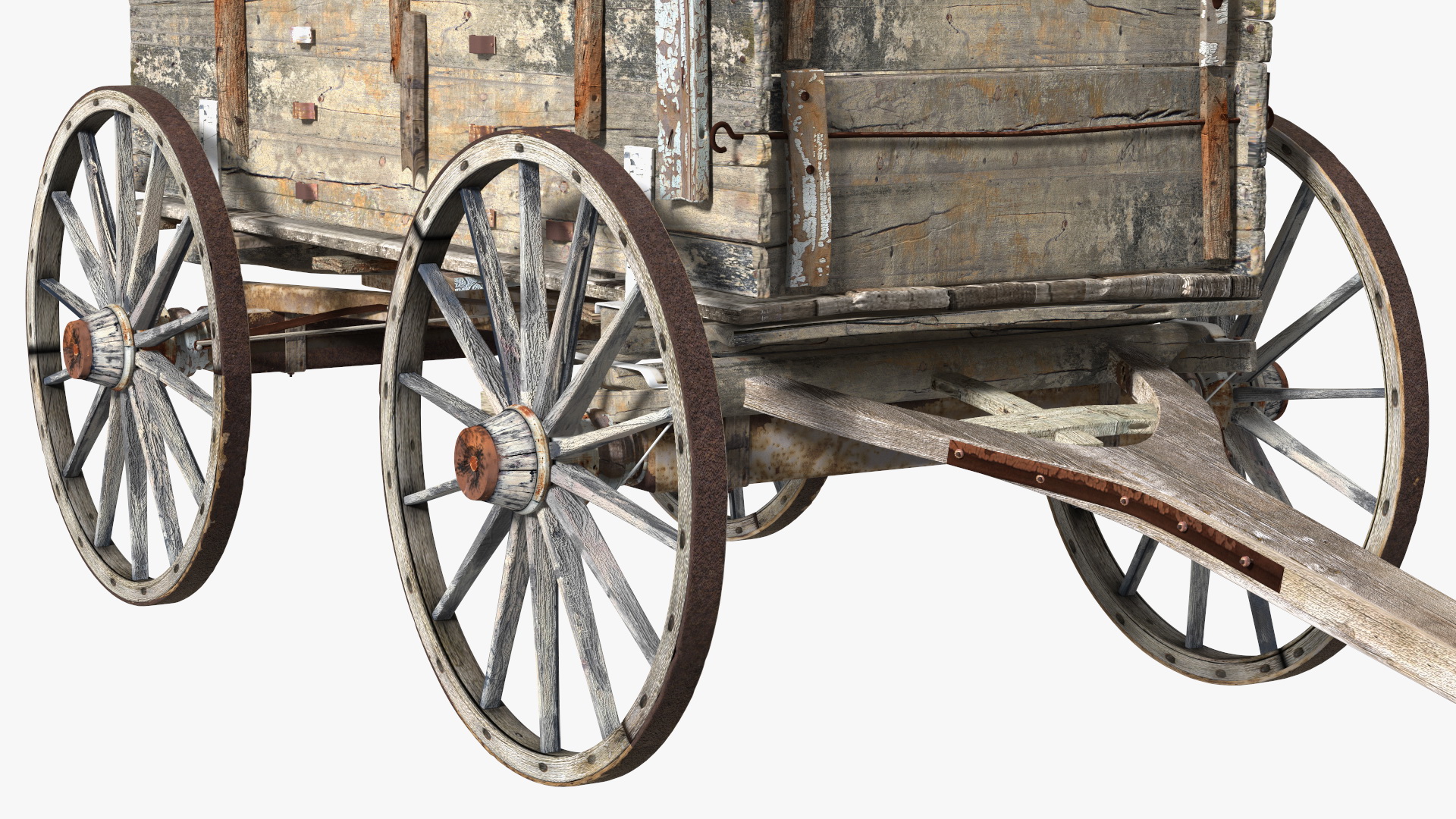 Old West Wagon 3D model