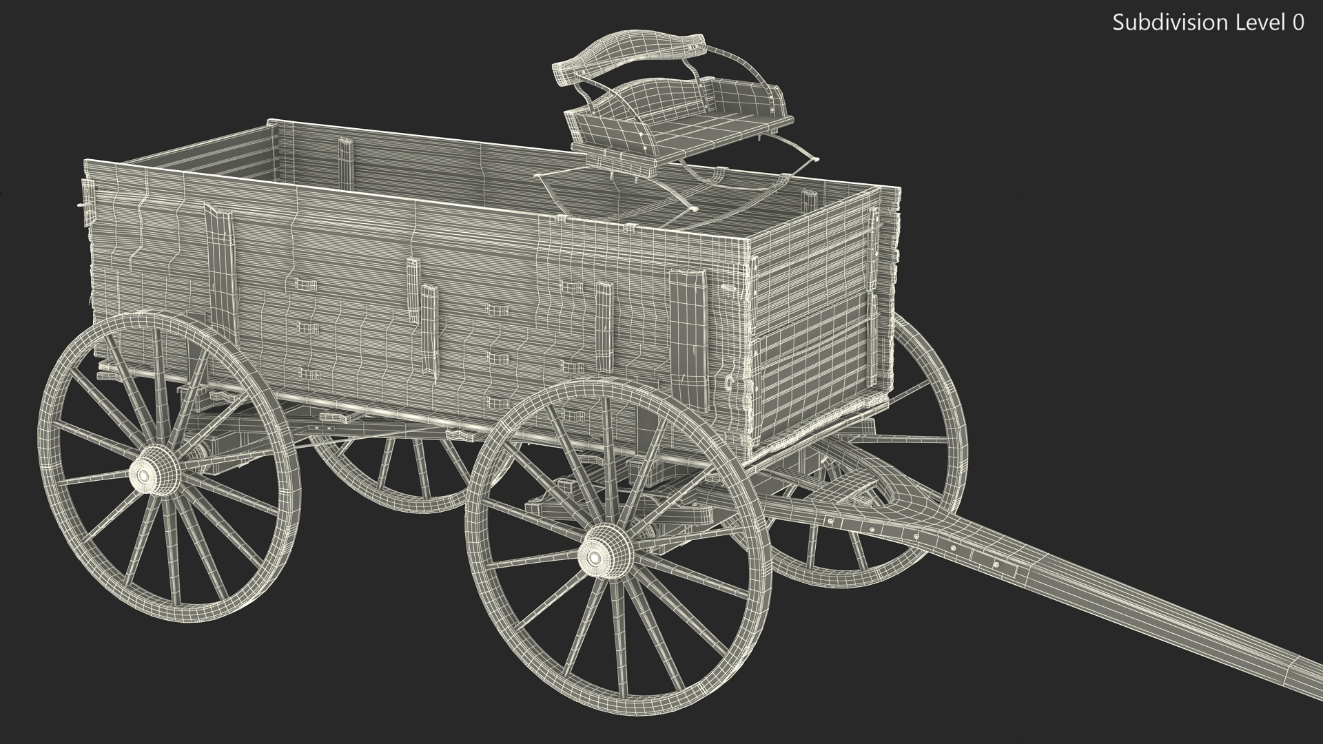 Old West Wagon 3D model