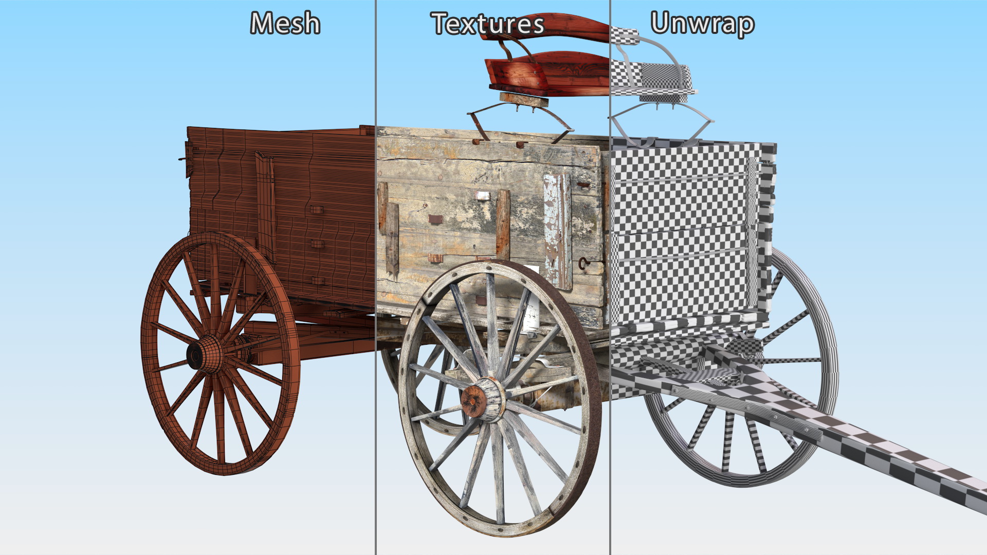 Old West Wagon 3D model