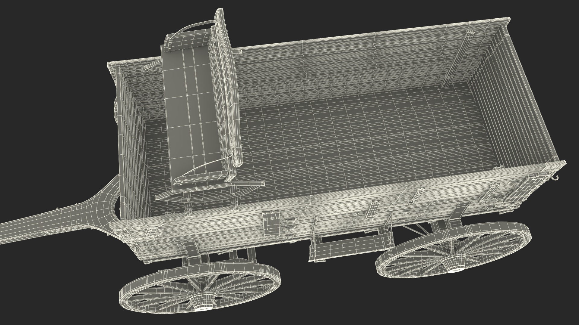 Old West Wagon 3D model
