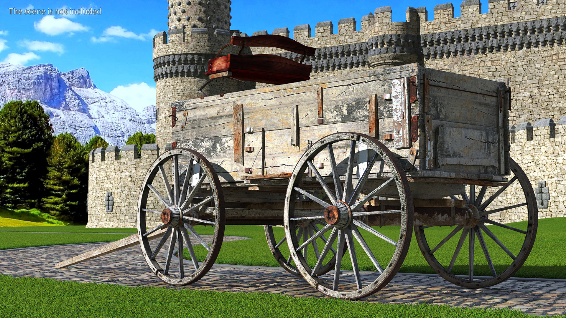 Old West Wagon 3D model