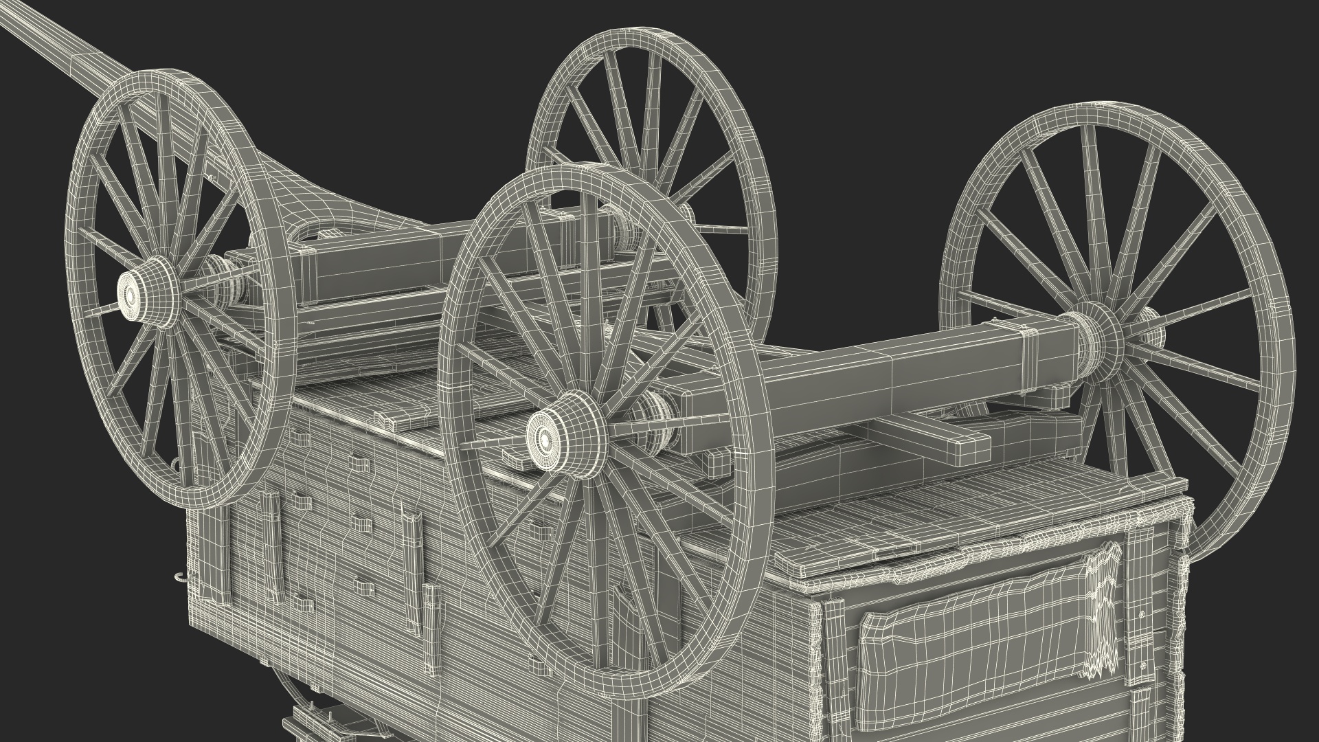 Old West Wagon 3D model