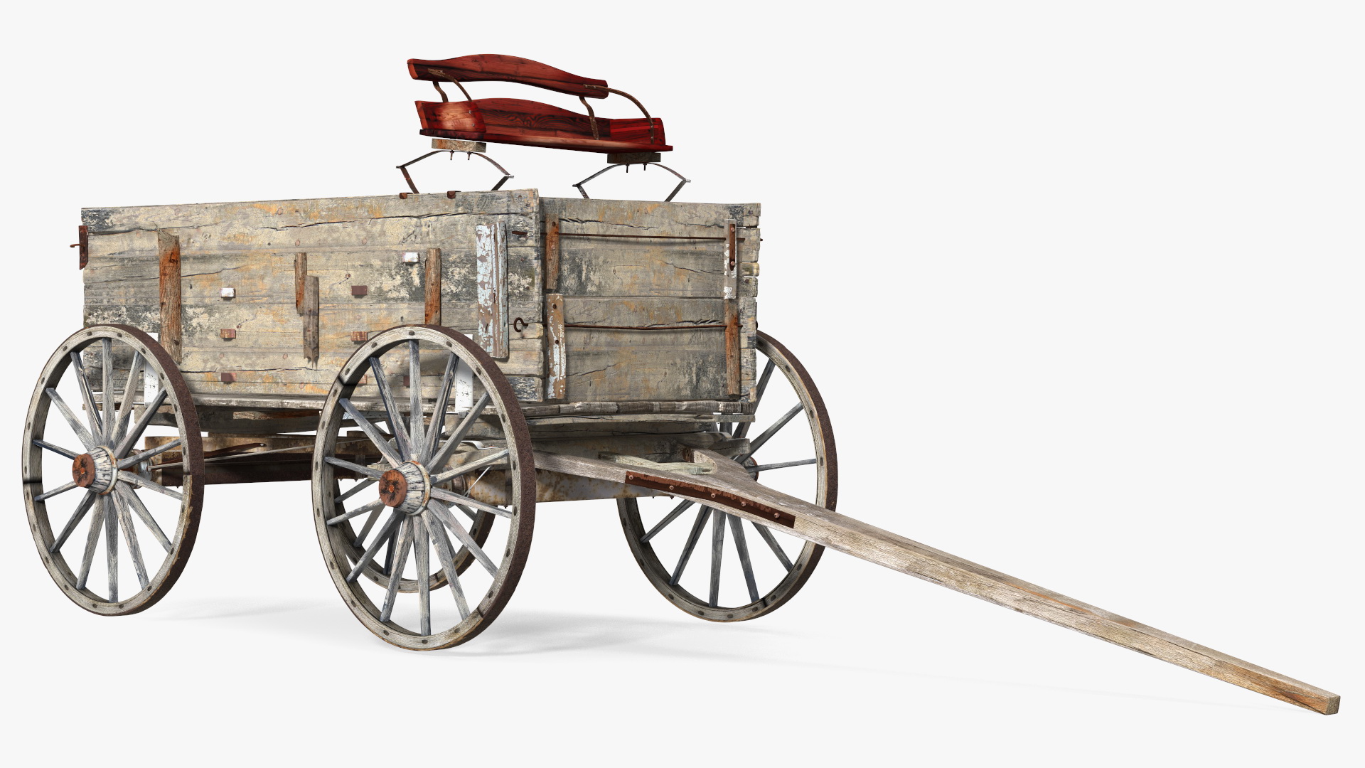 Old West Wagon 3D model