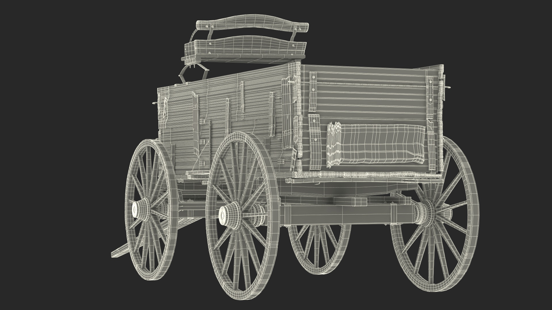 Old West Wagon 3D model