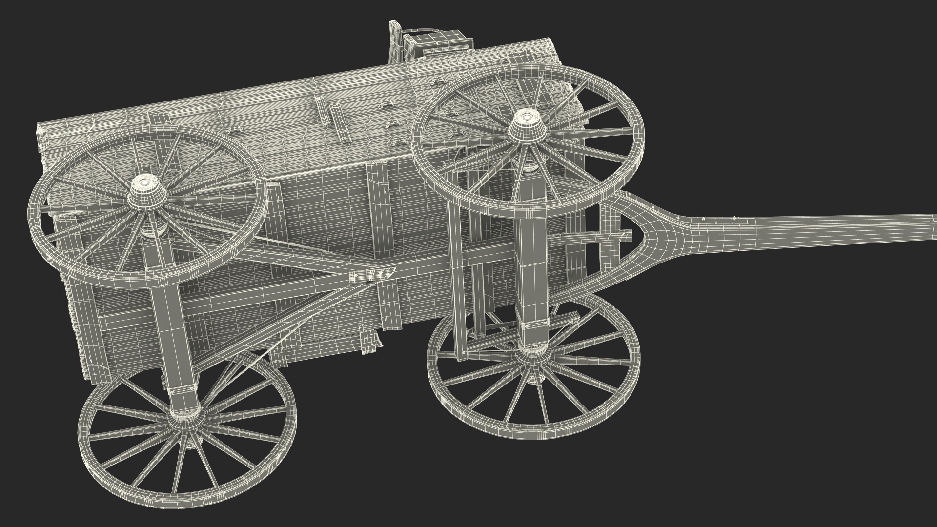 Old West Wagon 3D model