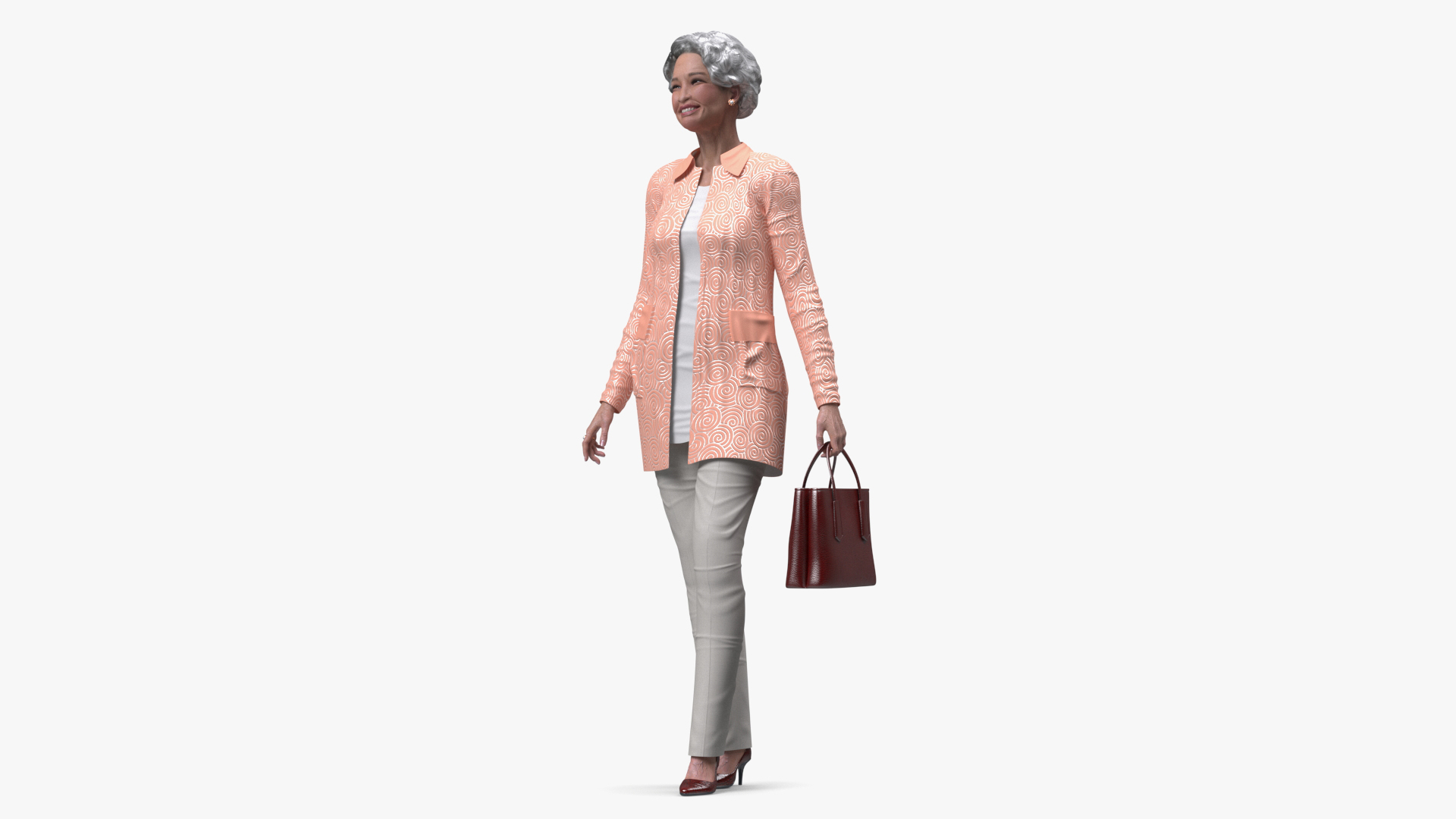 Asian Woman Everyday Style Rigged for Maya 3D