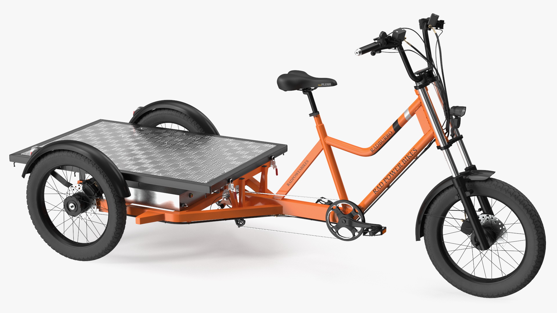 3D Rad Power Bike RadBurro with Flatbed Rigged model
