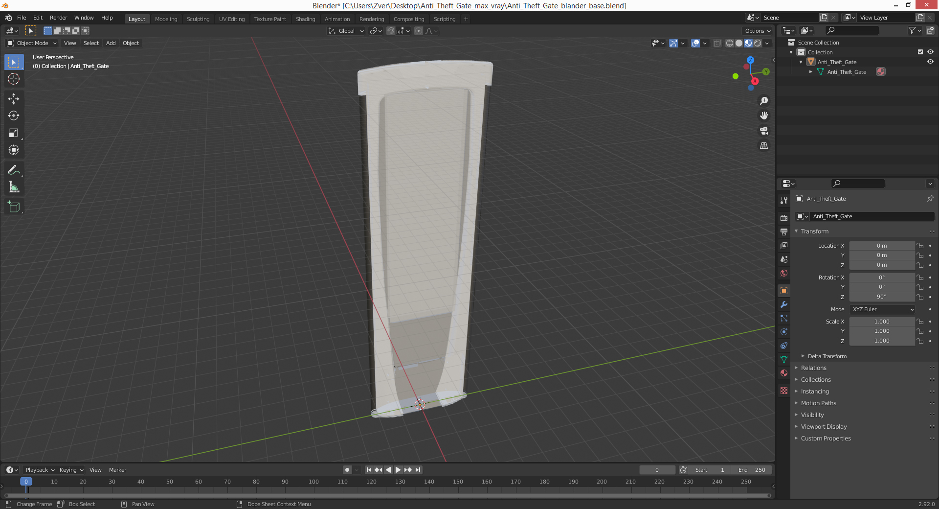 3D model Anti Theft Gate