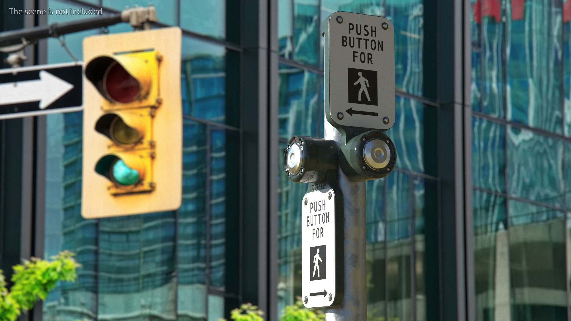 3D Crosswalk Button