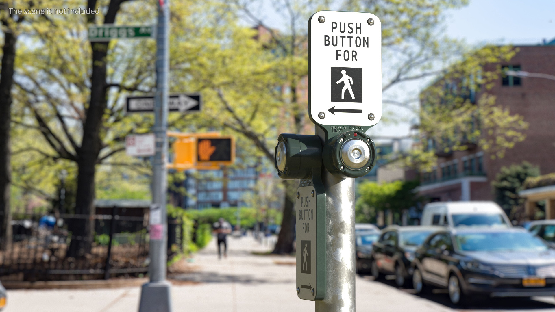 3D Crosswalk Button