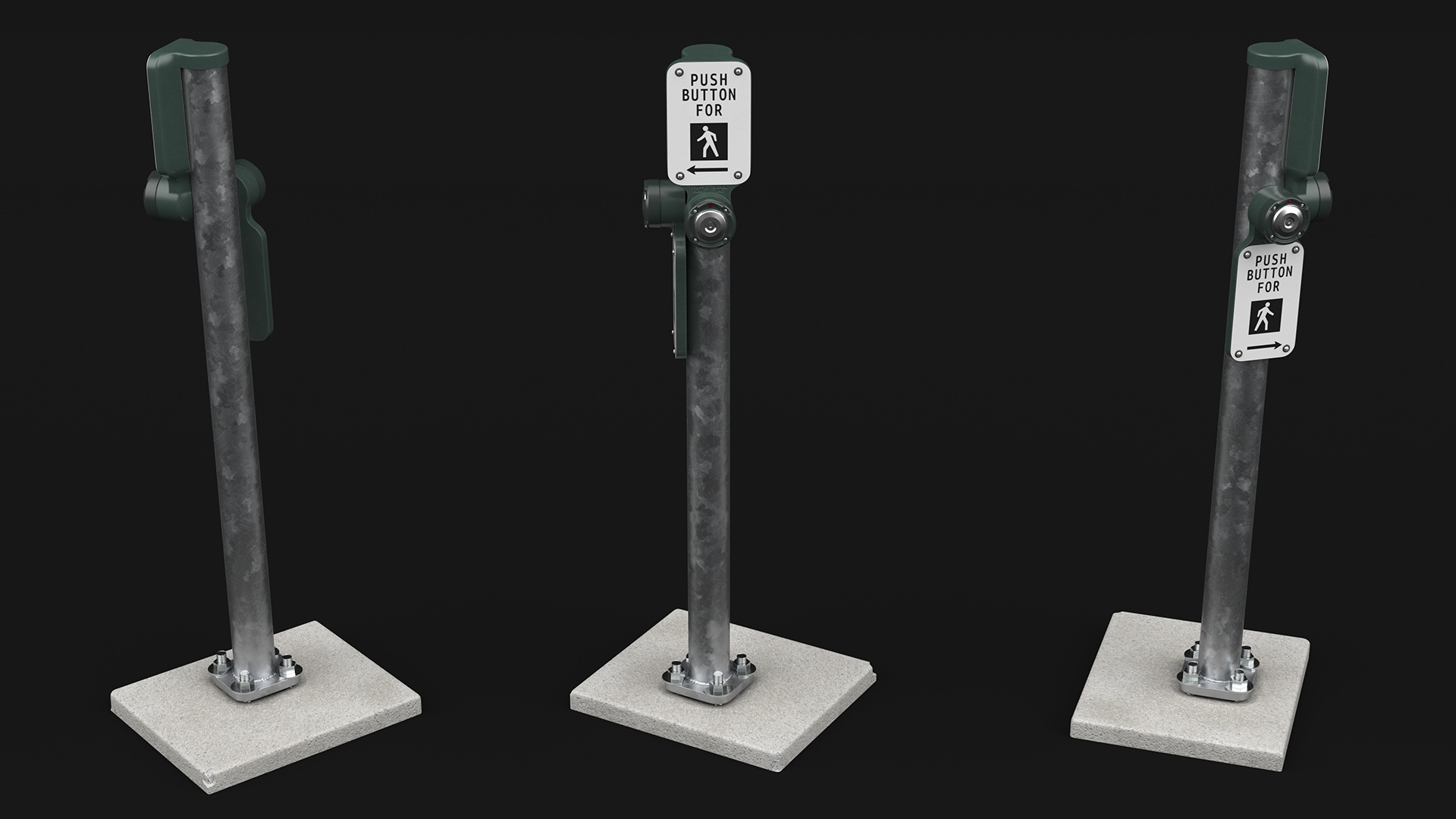 3D Crosswalk Button