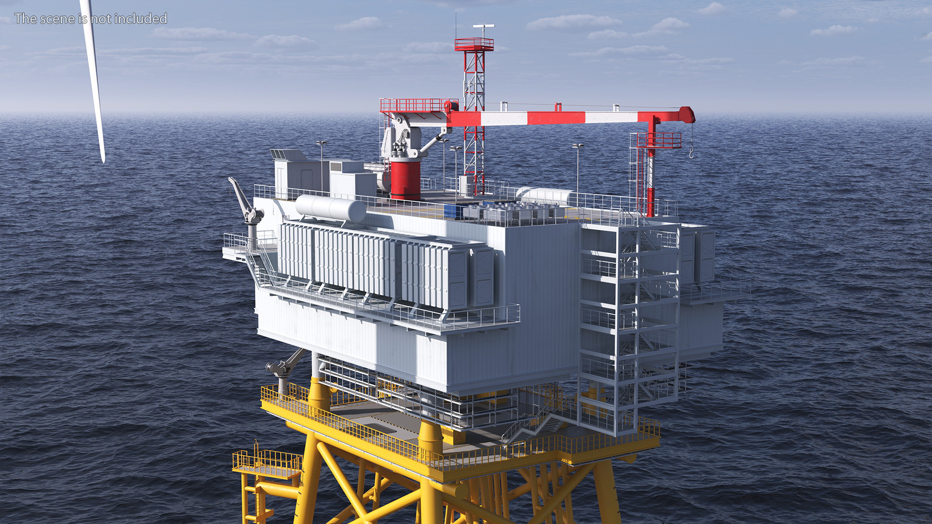 3D Offshore Wind Farm with Turbine