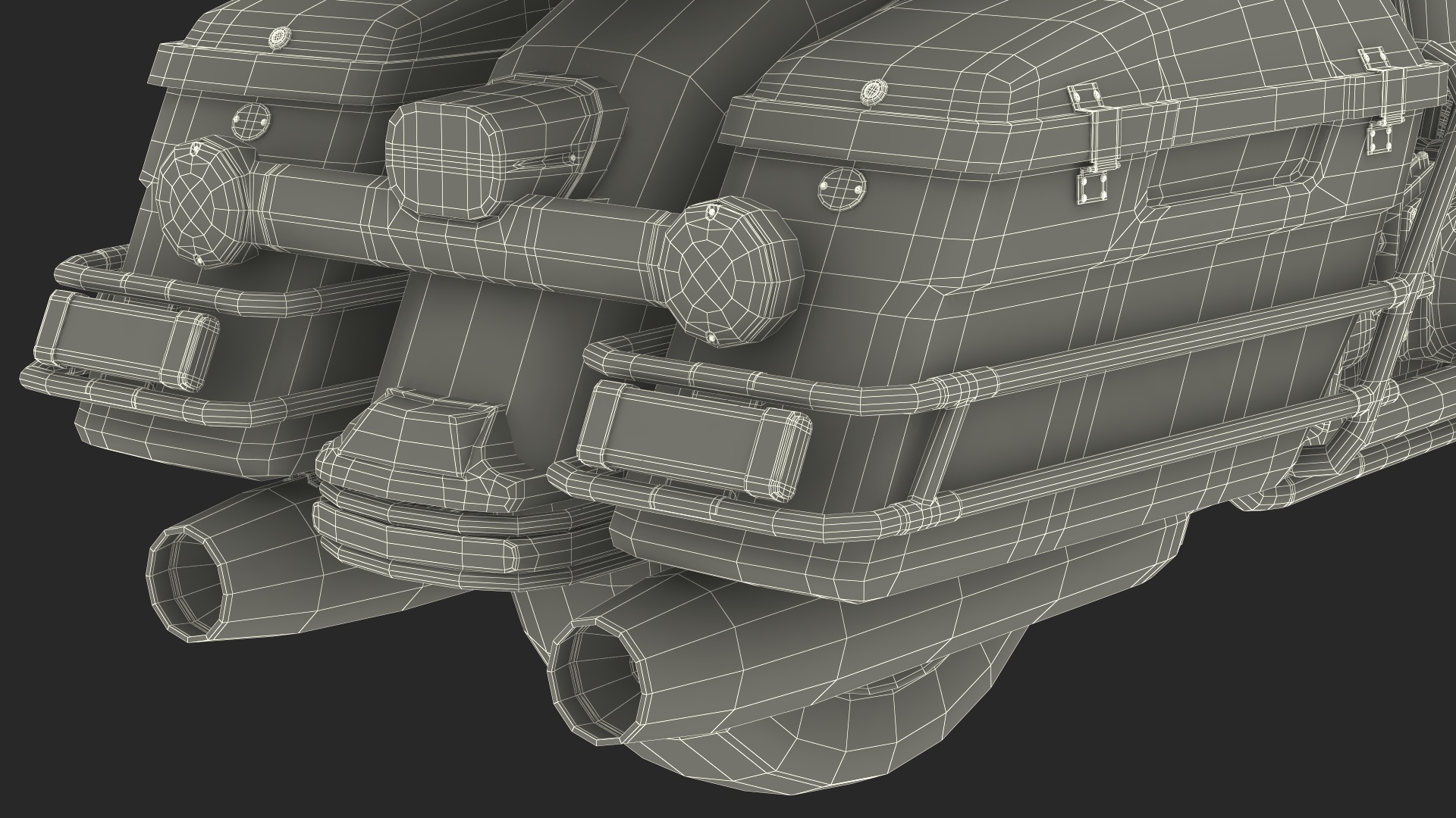 3D model US NYPD Motorcycle Road King Rigged
