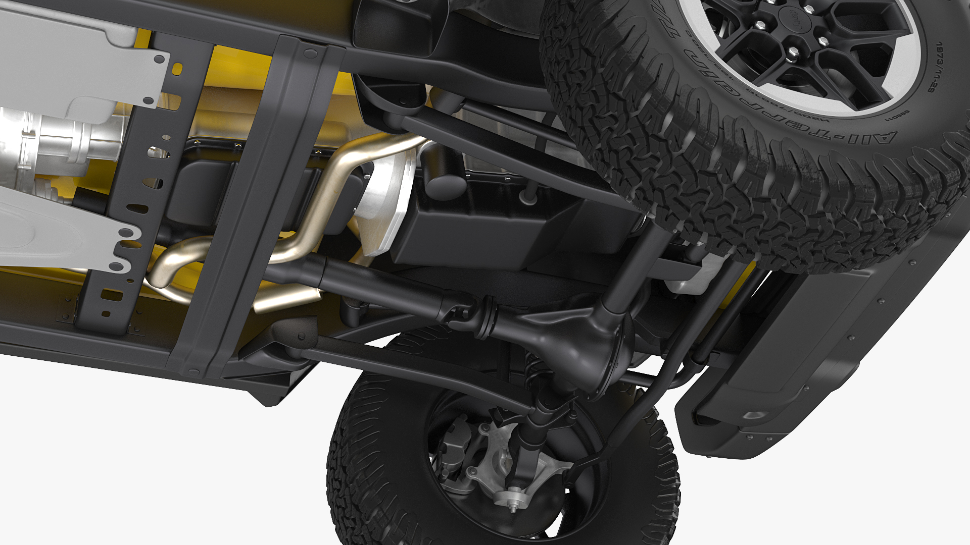 Jeep Wrangler with Thule Transporter Combi Rigged 3D model