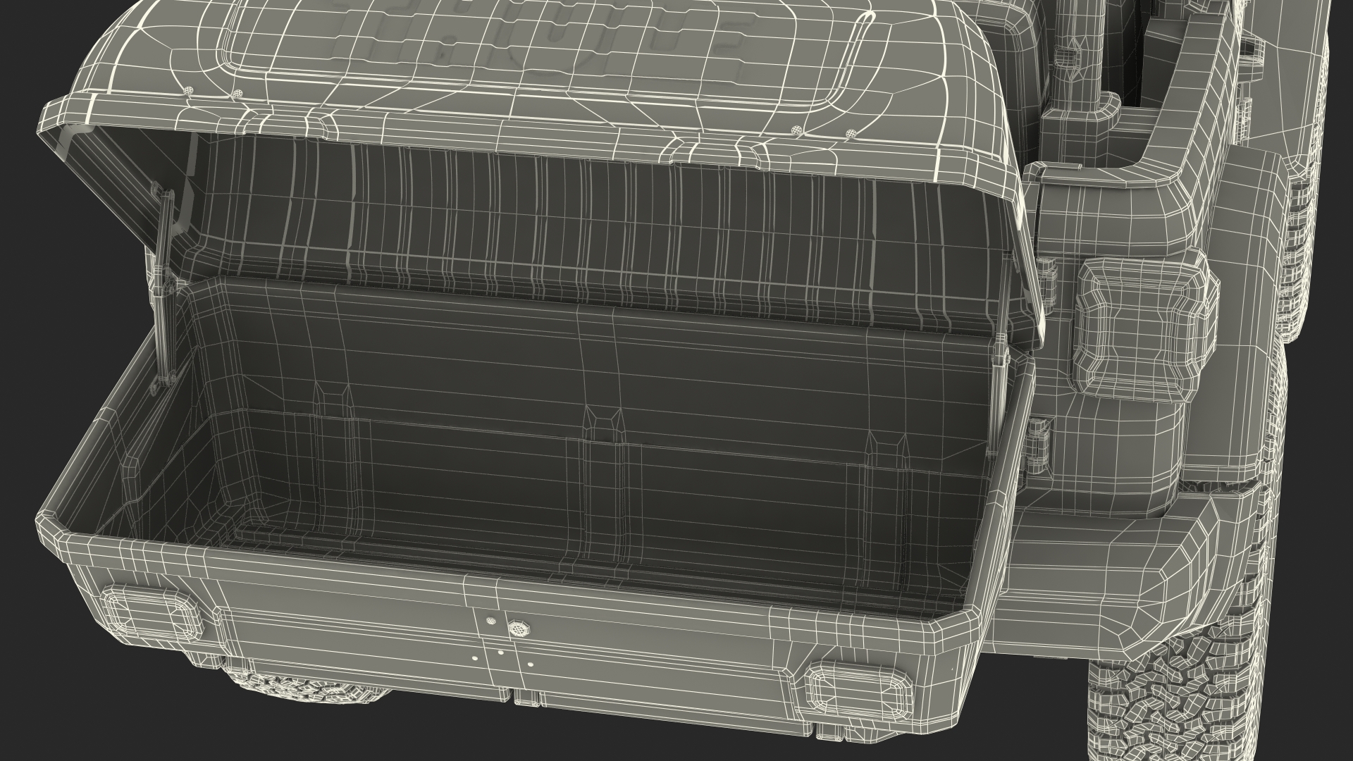 Jeep Wrangler with Thule Transporter Combi Rigged 3D model