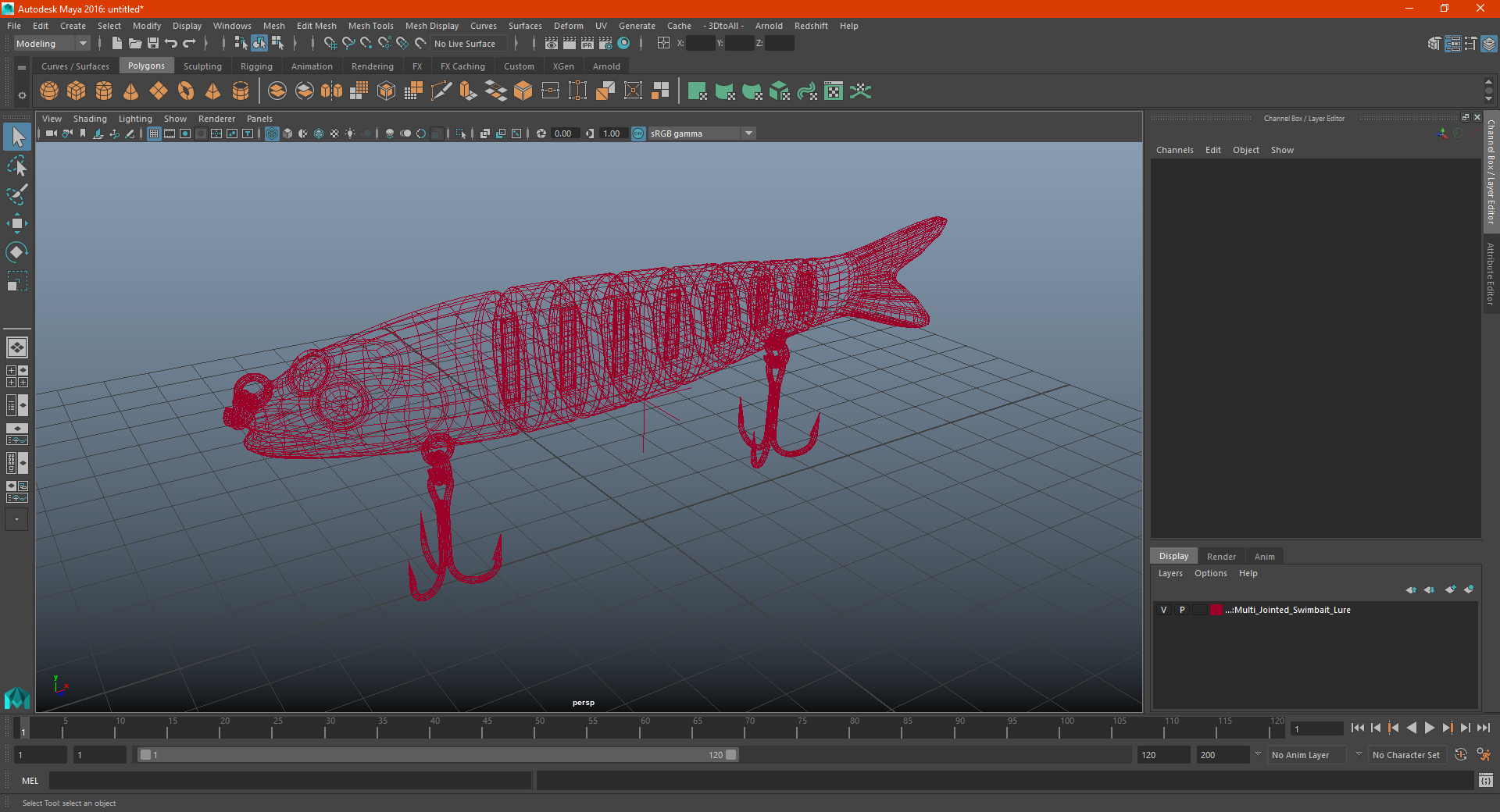 Multi Jointed Swimbait Lure 3D