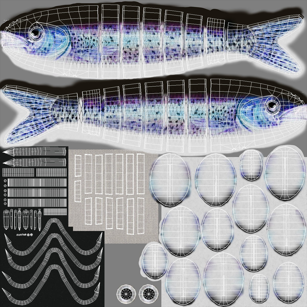 Multi Jointed Swimbait Lure 3D