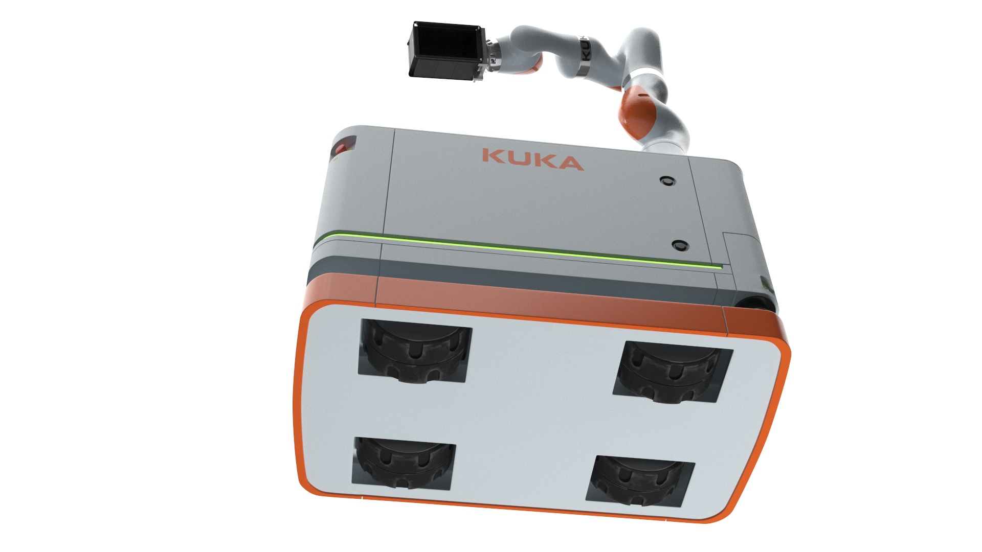 3D model Mobile Robot KUKA KMR Iiwa with Special Box Rigged