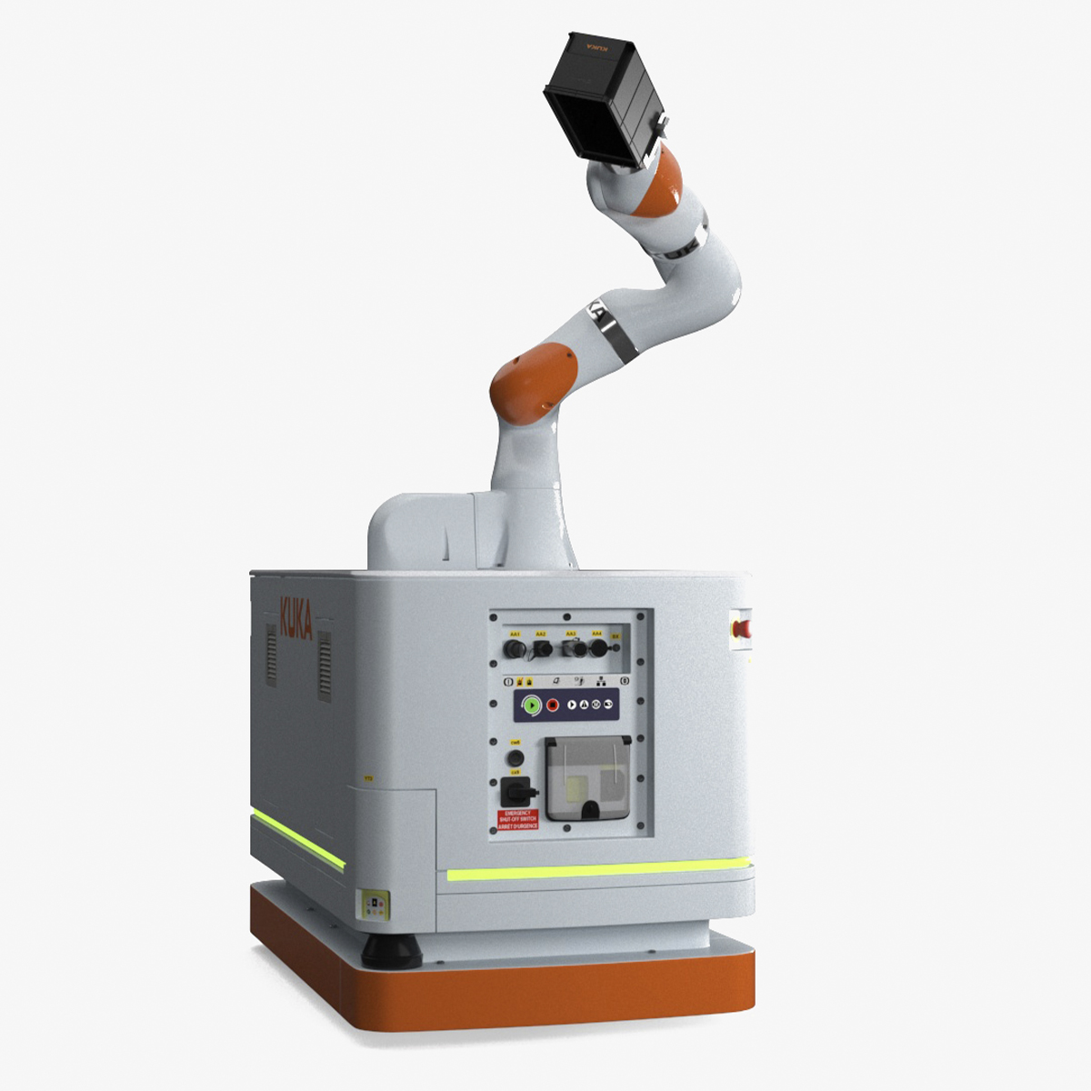 3D model Mobile Robot KUKA KMR Iiwa with Special Box Rigged
