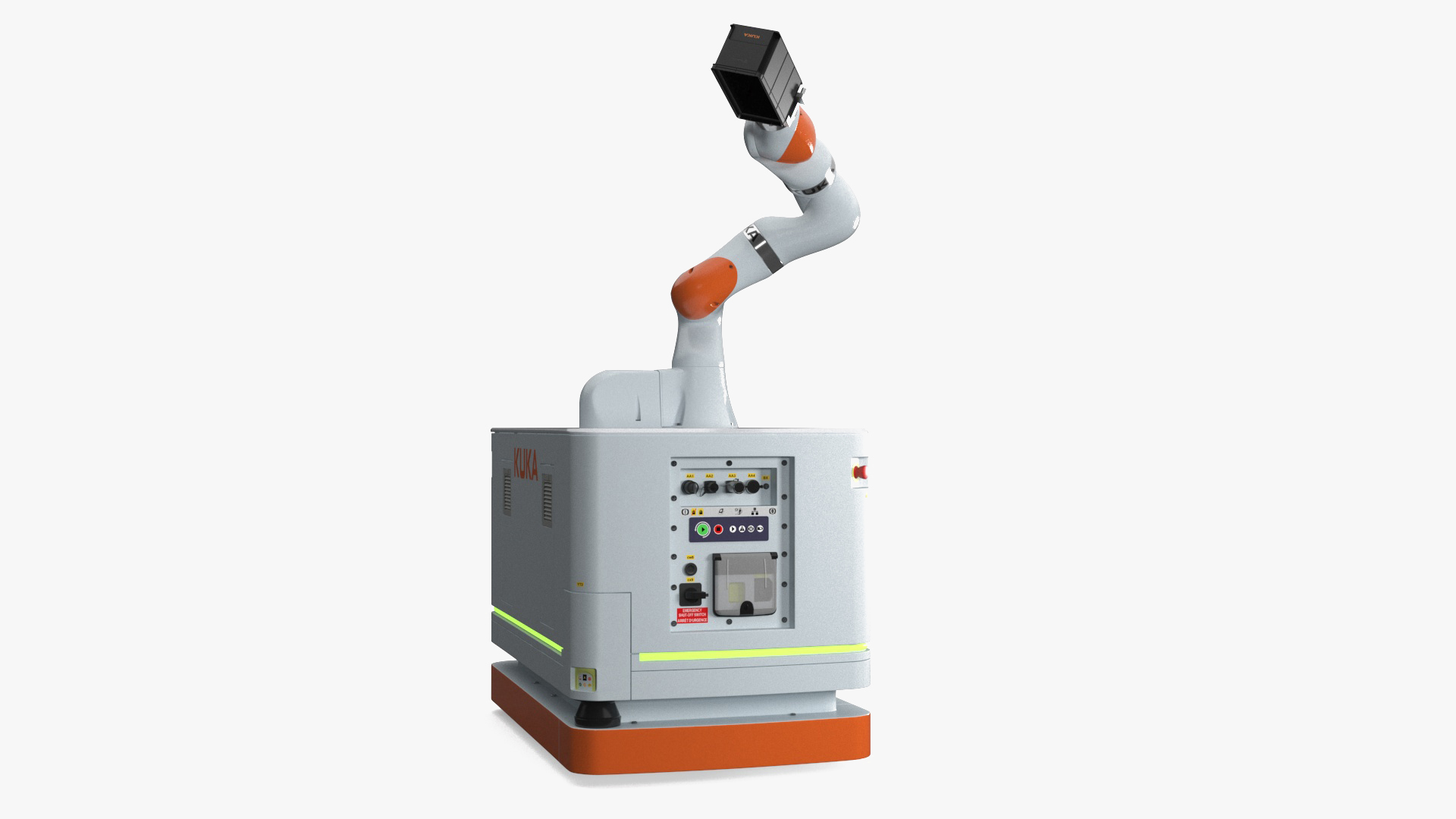 3D model Mobile Robot KUKA KMR Iiwa with Special Box Rigged