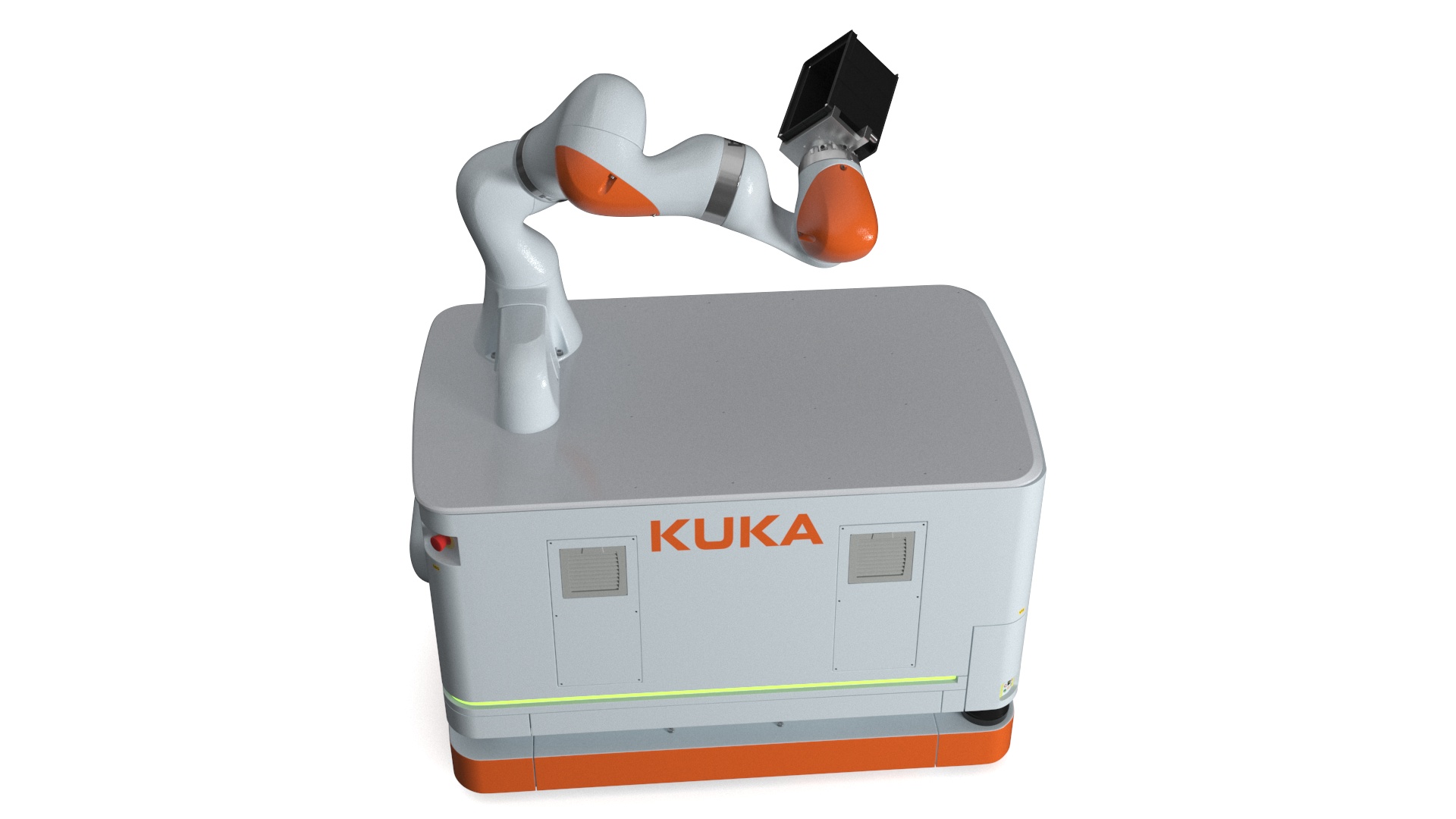 3D model Mobile Robot KUKA KMR Iiwa with Special Box Rigged