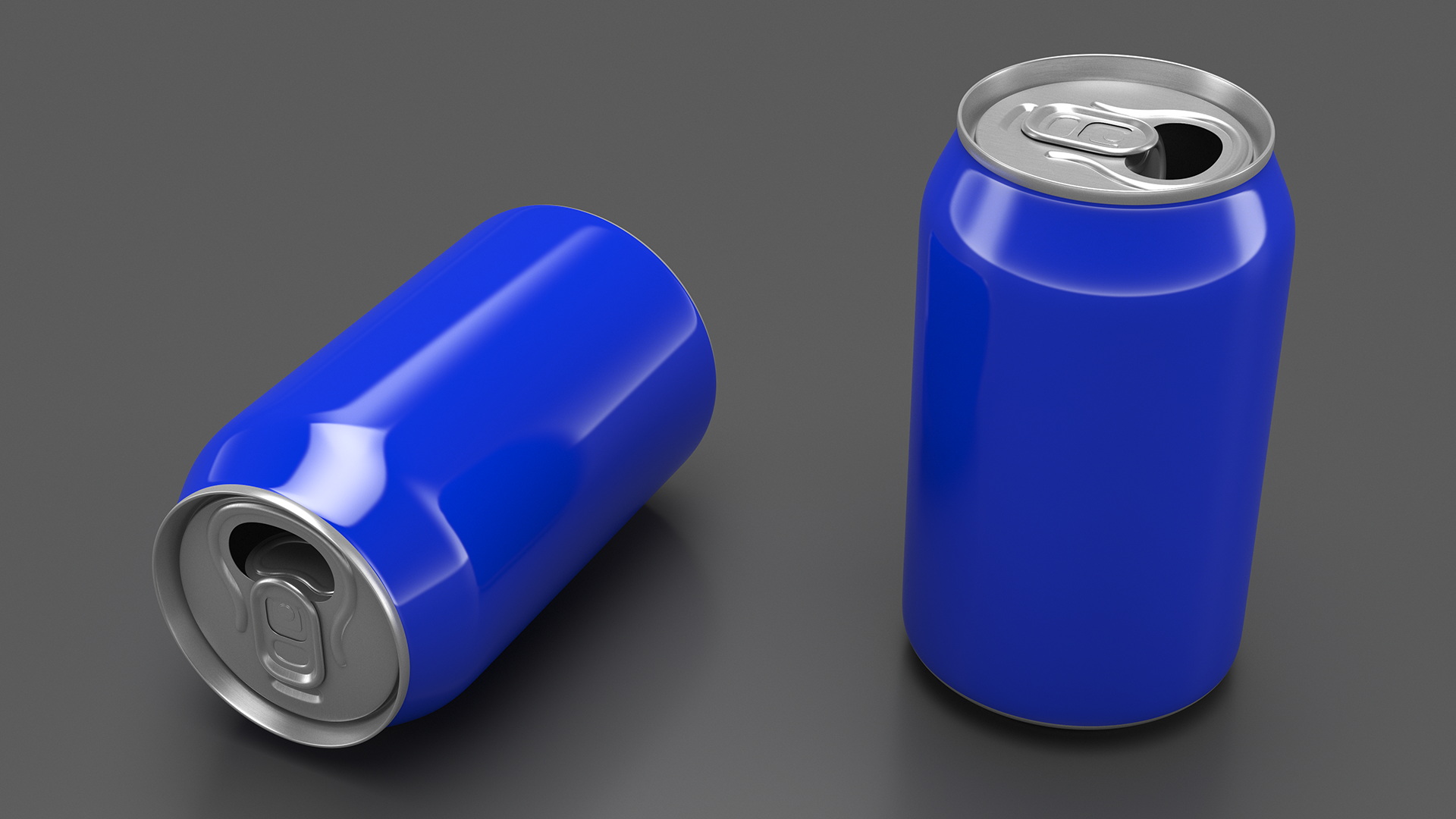 3D Aluminum Beverage Can Opened model