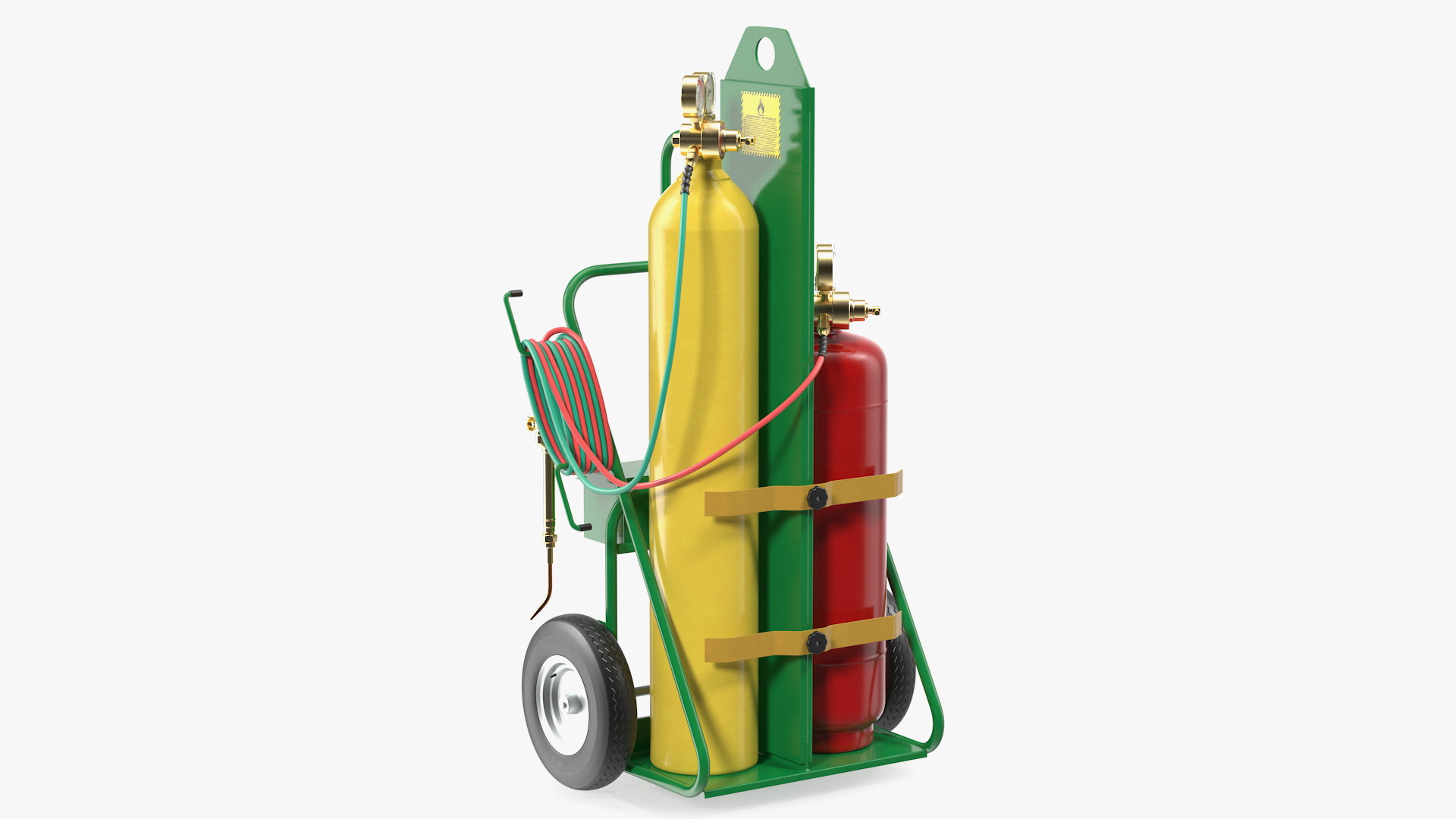 3D Oxygen and Acetylene Torch Welding Cart Set model
