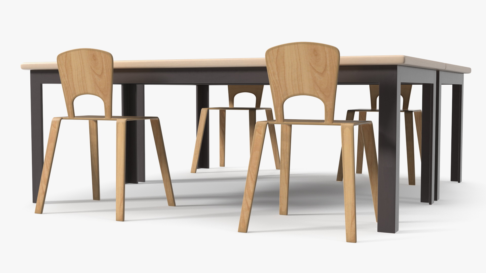 3D model Square Library Table