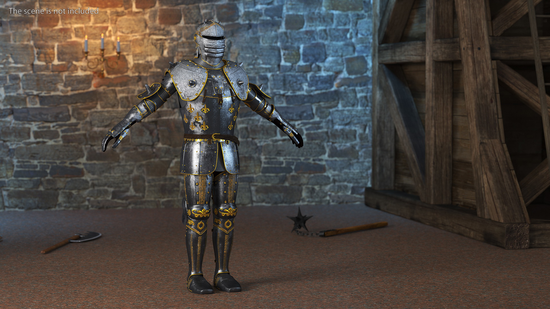 3D Medieval Knight Armor Suit