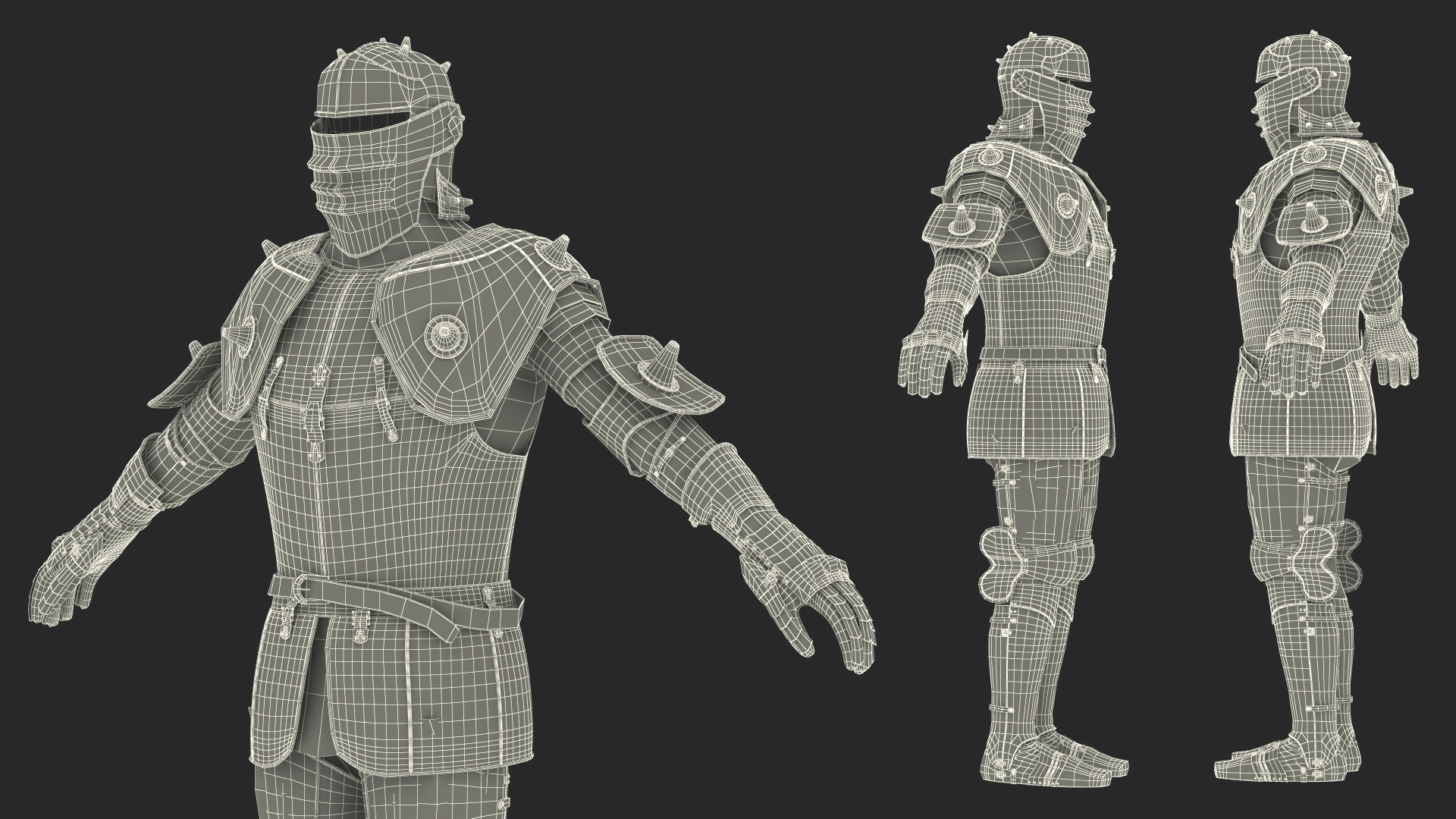 3D Medieval Knight Armor Suit