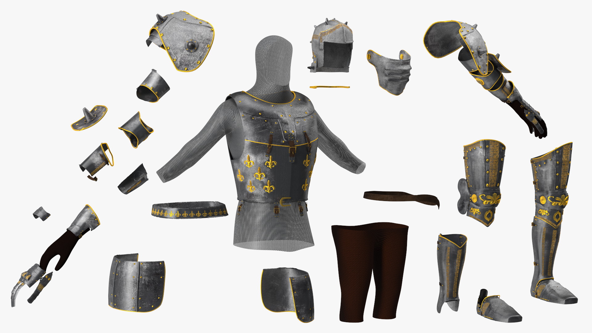 3D Medieval Knight Armor Suit