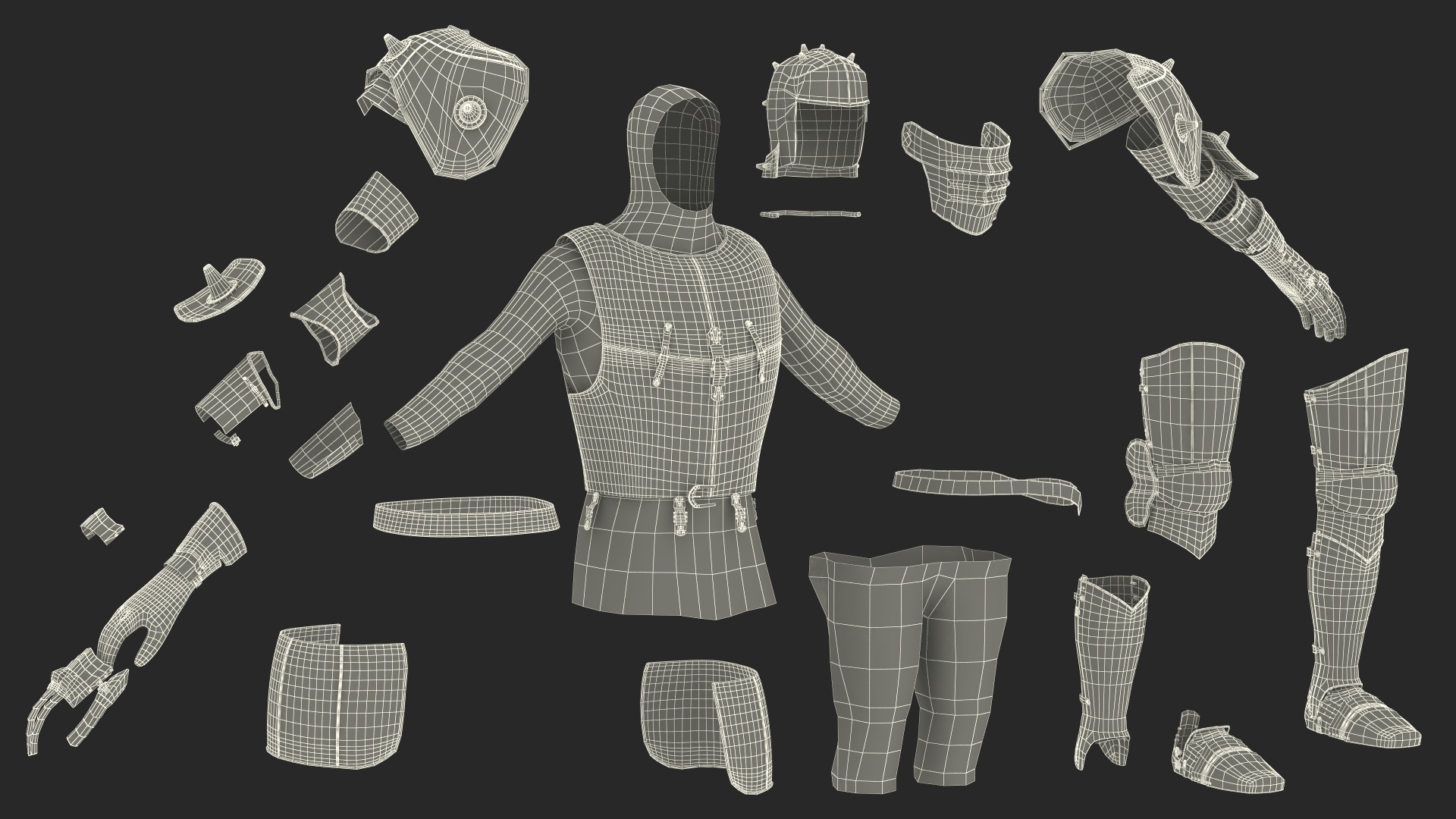 3D Medieval Knight Armor Suit