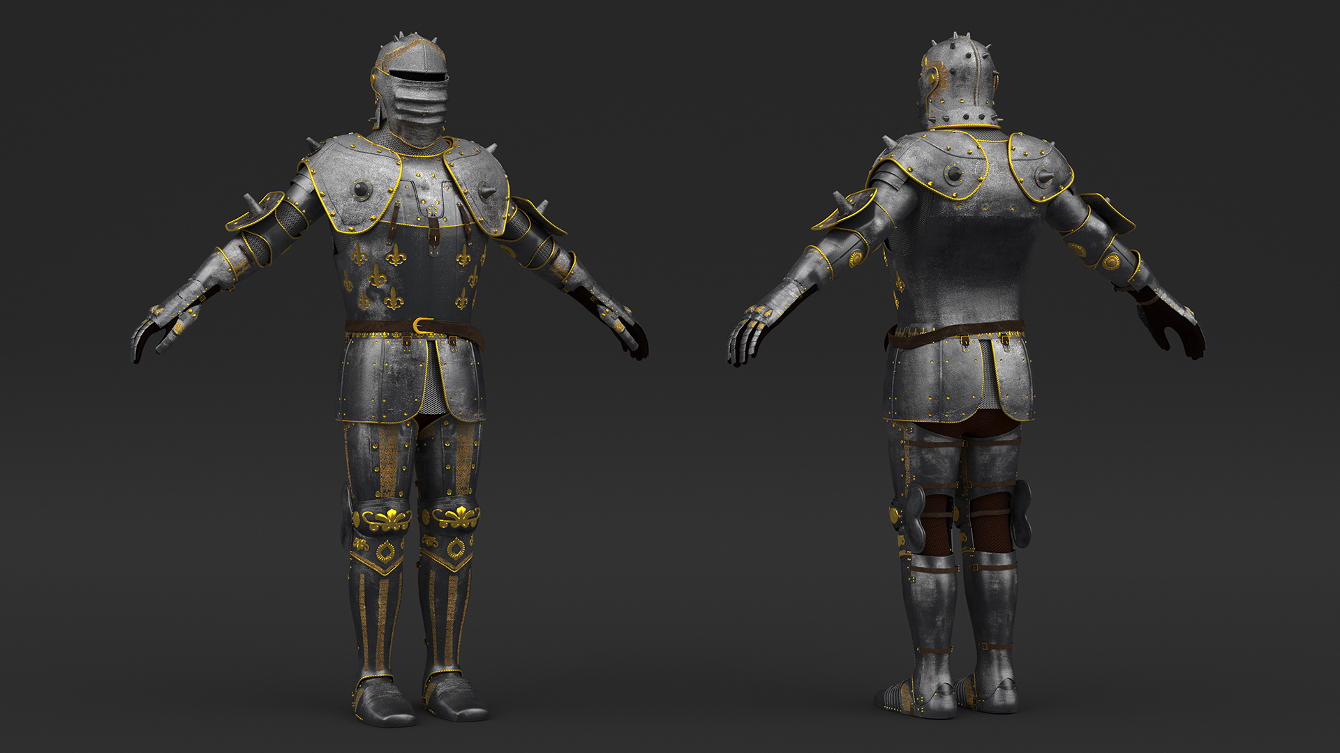 3D Medieval Knight Armor Suit