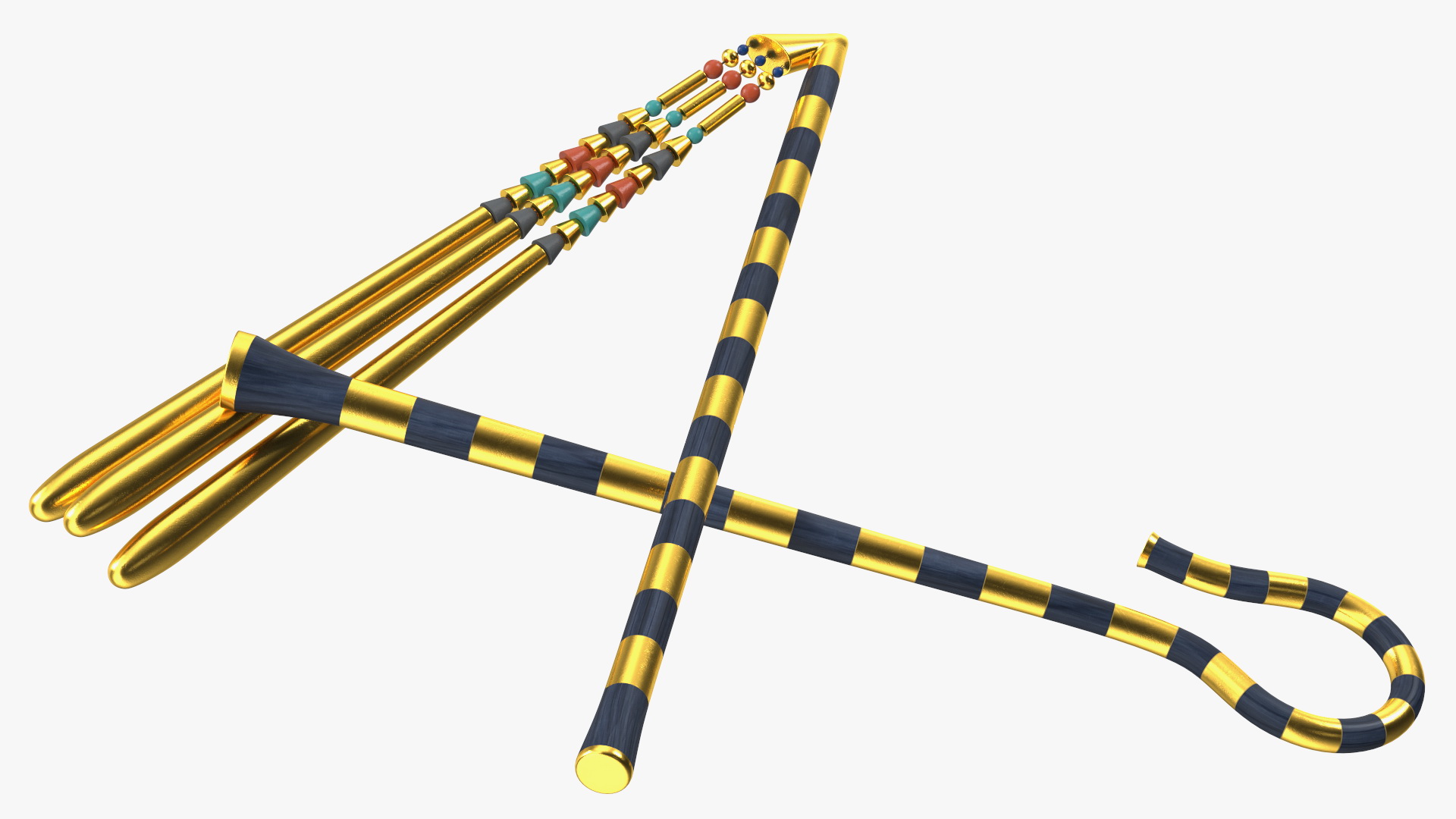 3D Egyptian Pharaoh Rigged model