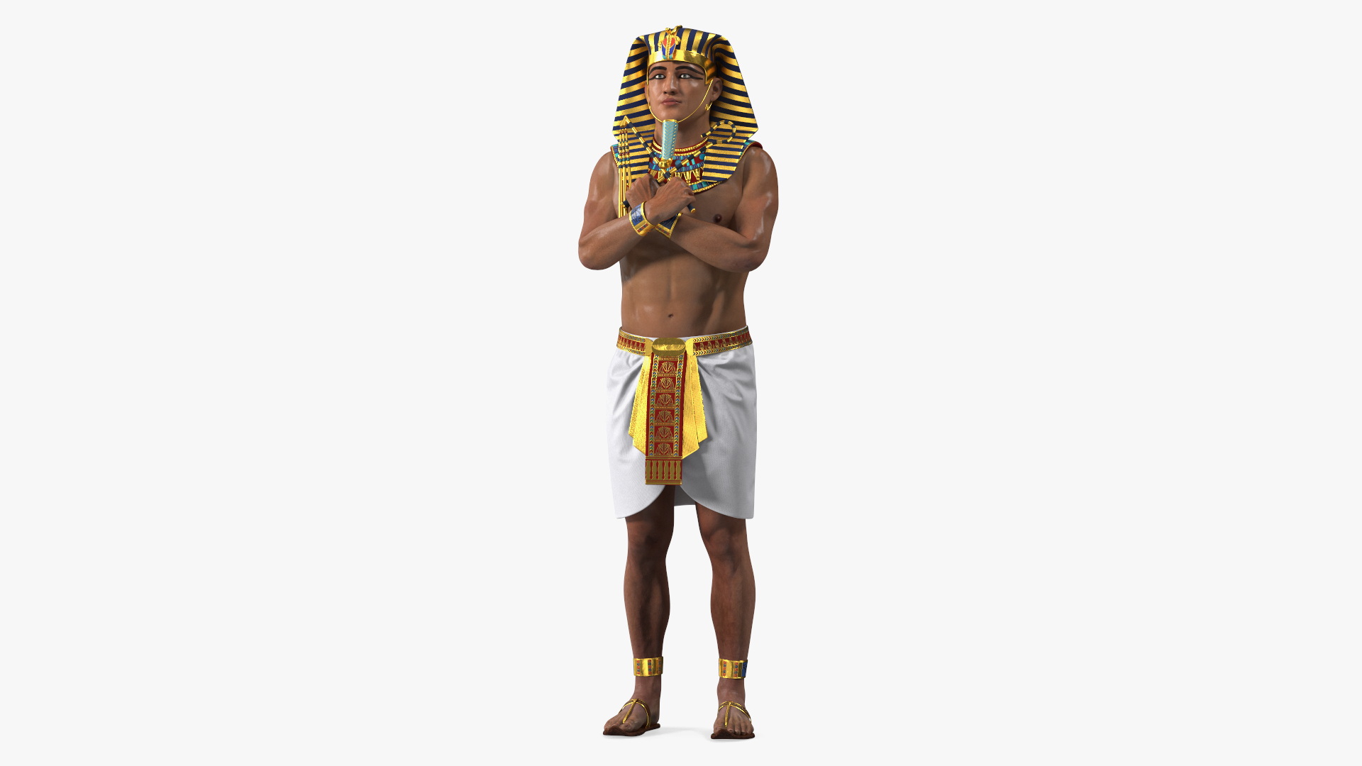 3D Egyptian Pharaoh Rigged model
