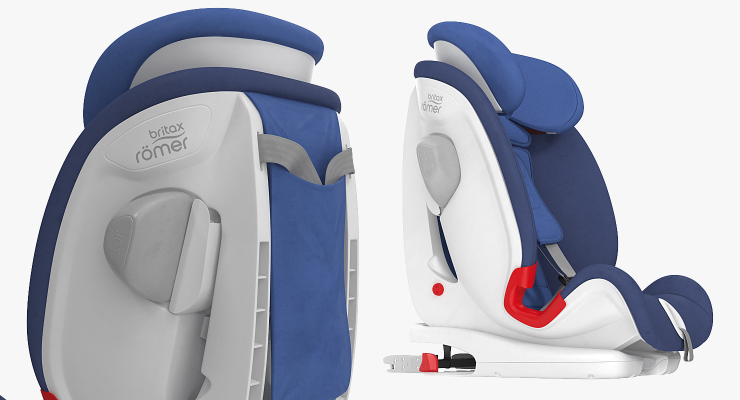 3D model Child Safety Seat Blue Britax Romer