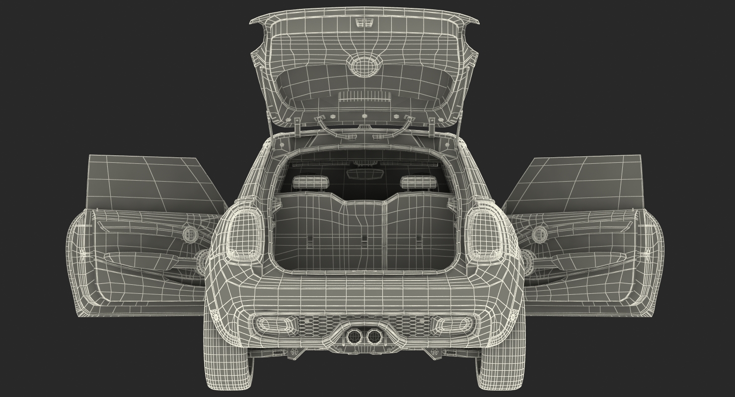 3D Small Economy Three Door Generic Car