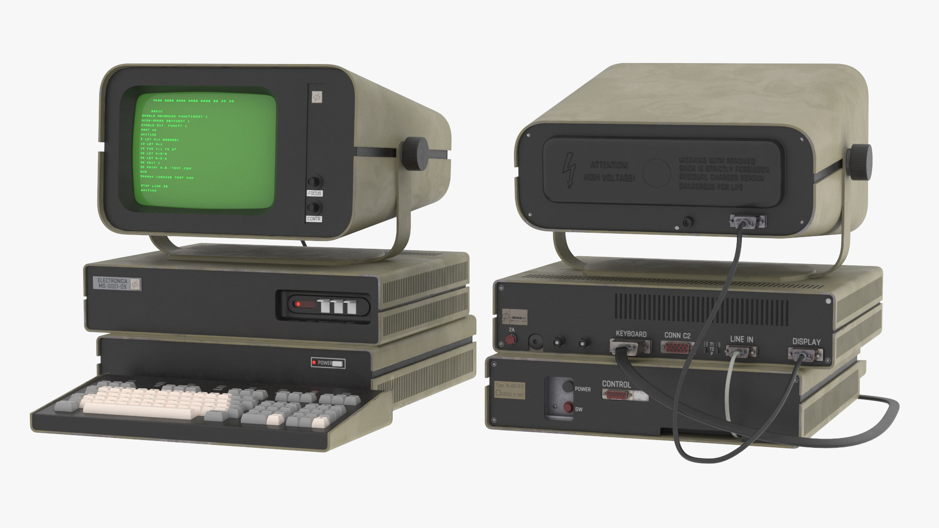 3D model DVK-2 Retro Computer