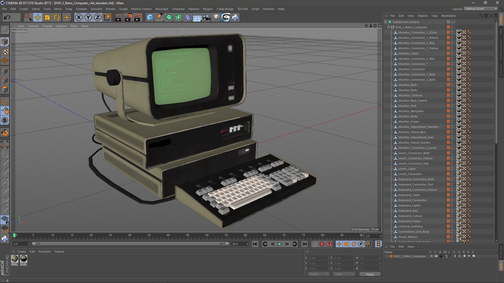 3D model DVK-2 Retro Computer