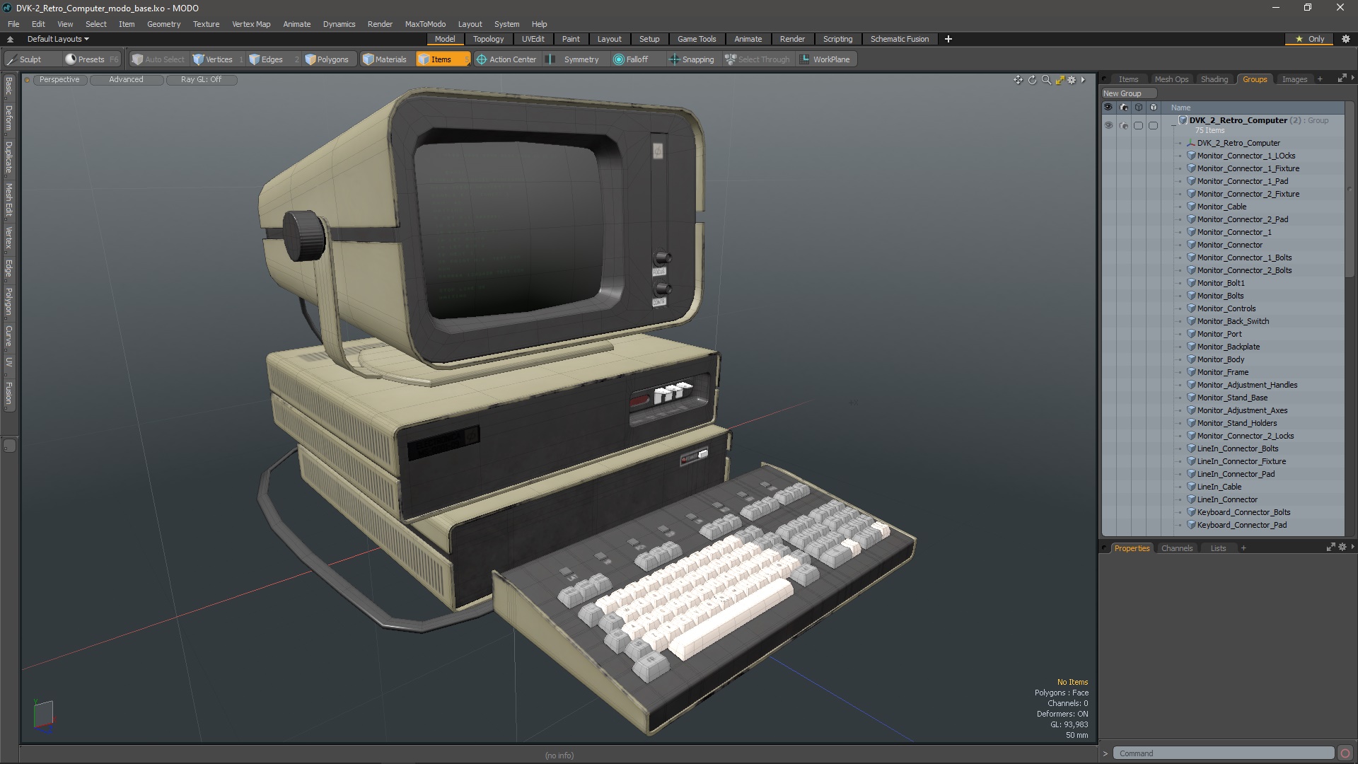 3D model DVK-2 Retro Computer