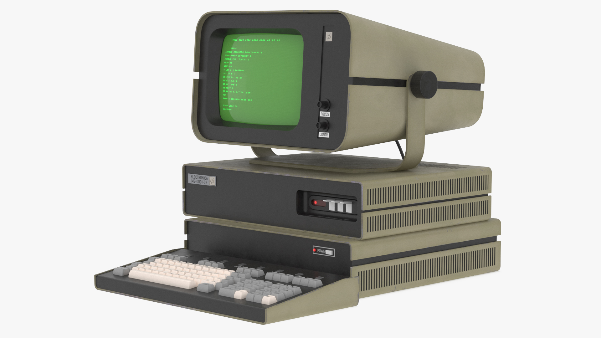 3D model DVK-2 Retro Computer