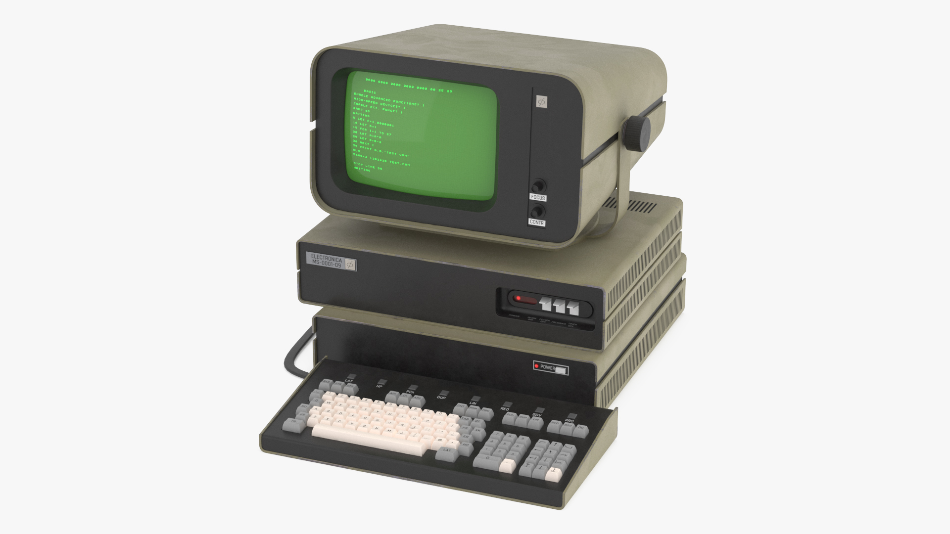 3D model DVK-2 Retro Computer