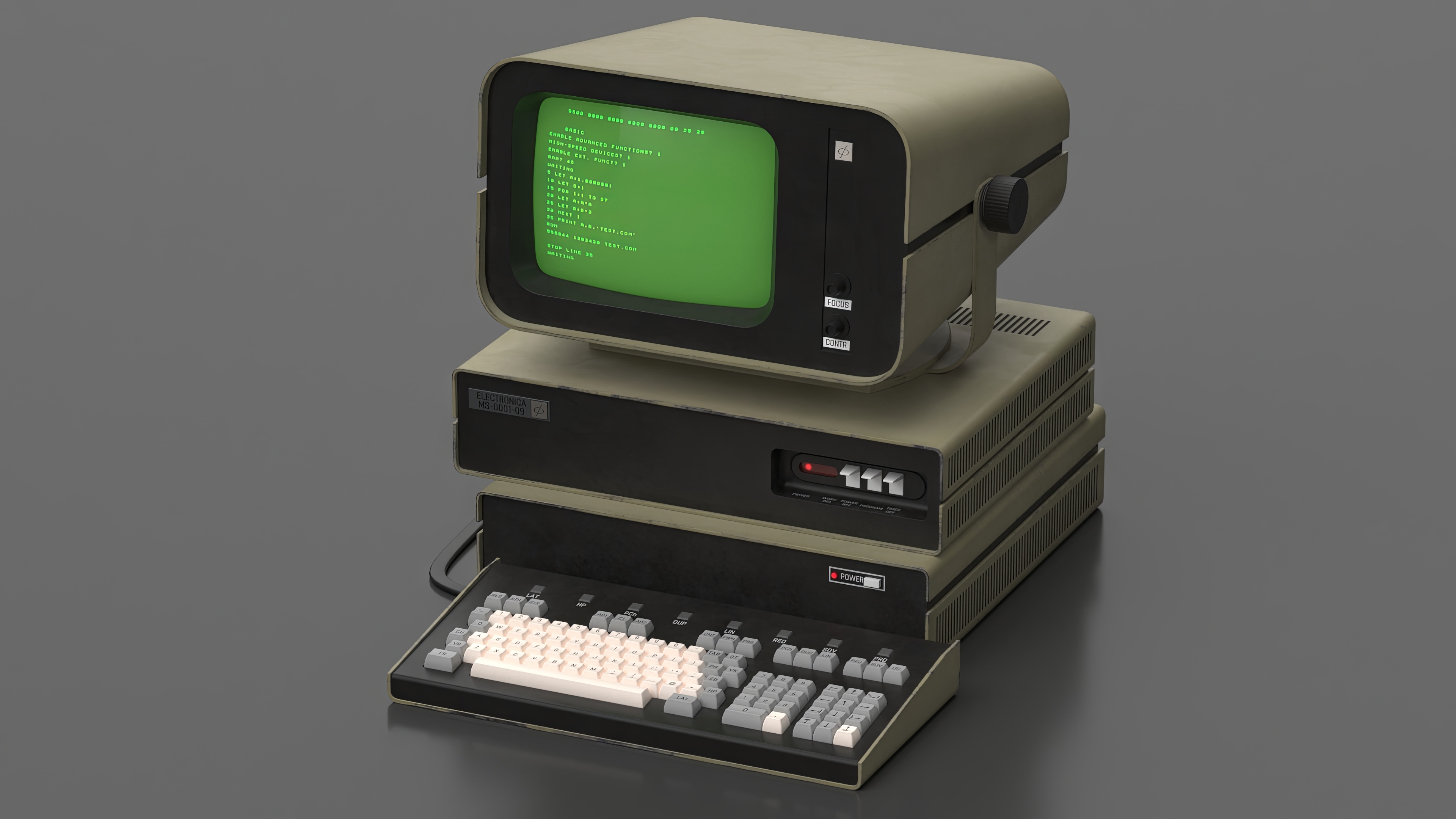3D model DVK-2 Retro Computer