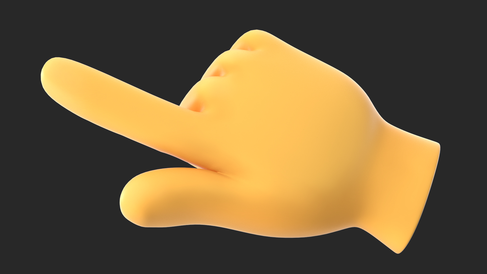 Backhand Index Pointing Up Emoji 3D