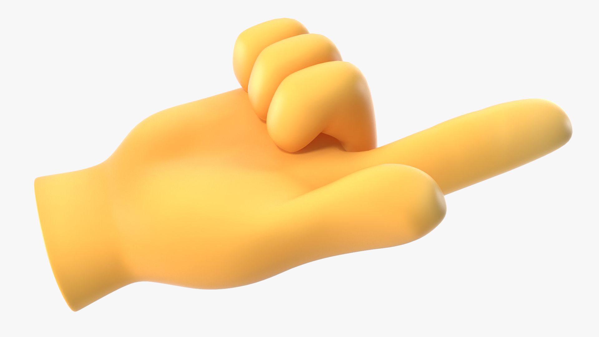 Backhand Index Pointing Up Emoji 3D